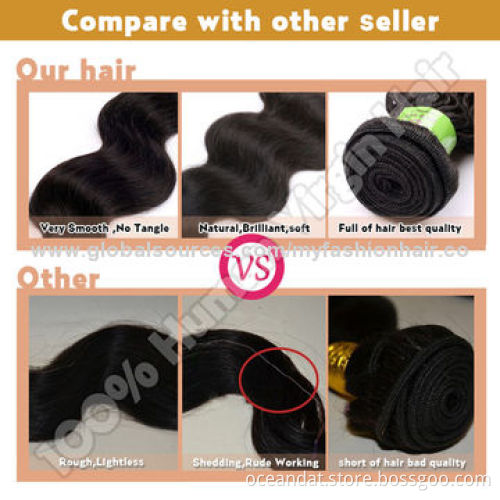 Grade 5A 100% virgin Brazilian hair extensions & hand-tied top-quality body waveNew